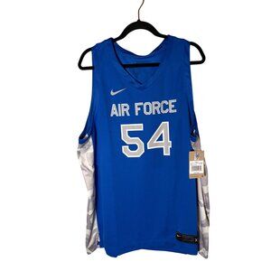 Nike Men's XL #54 Air Force Falcons Nike Basketball Jersey Royal Blue